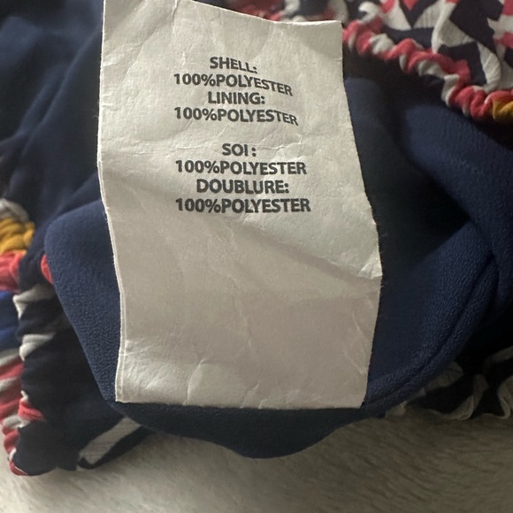 Ramy Brook Mona geometric mixed cold shoulder with sheer sleeves elastic ends M - Picture 14 of 14